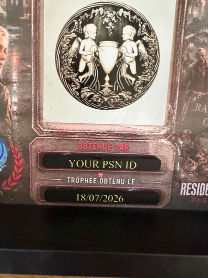 Resident Evil Requiem – Cadre Trophée PS5 Personnalisé (25x25 cm)