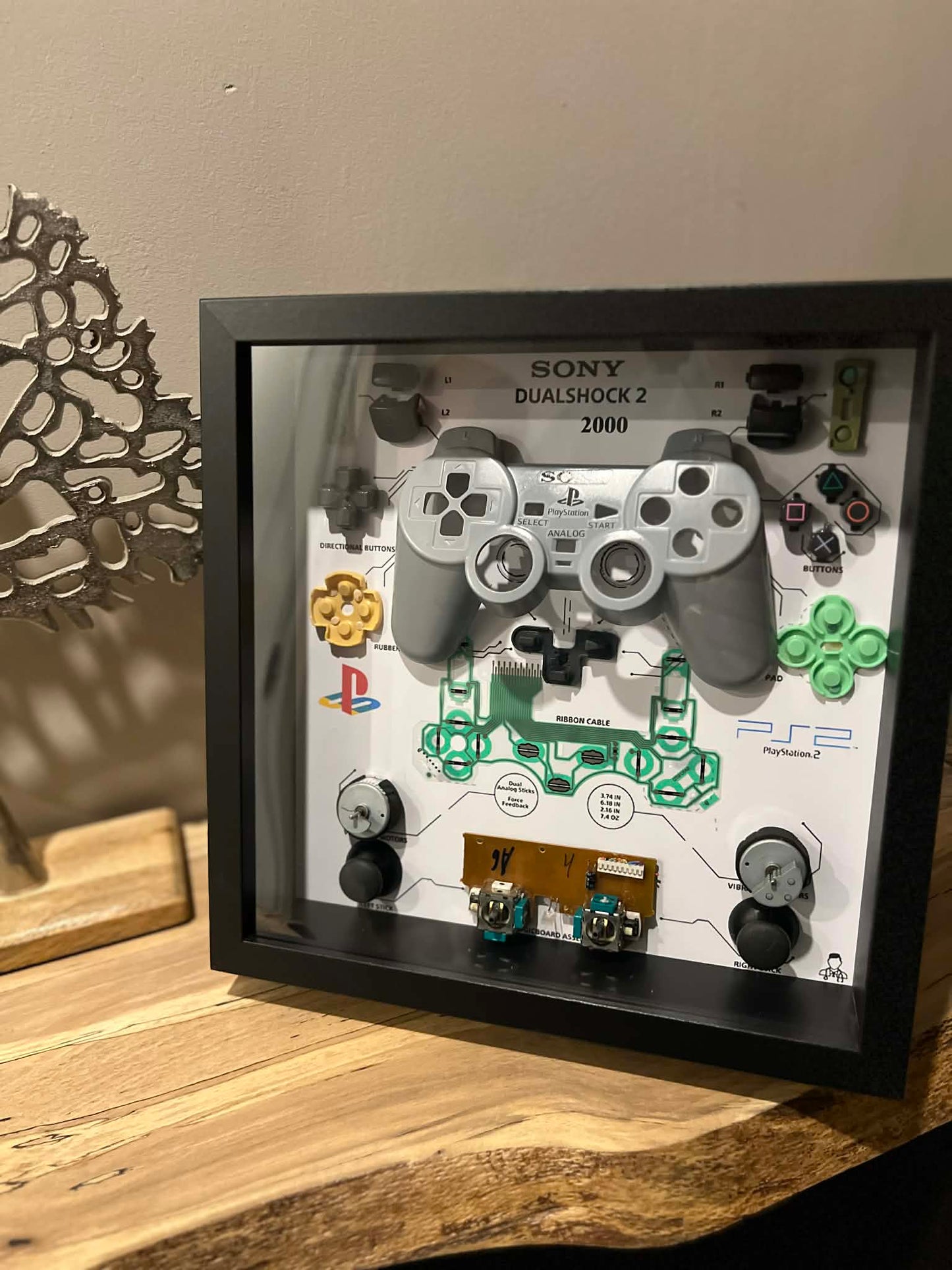 Cadre manette playstation  grise