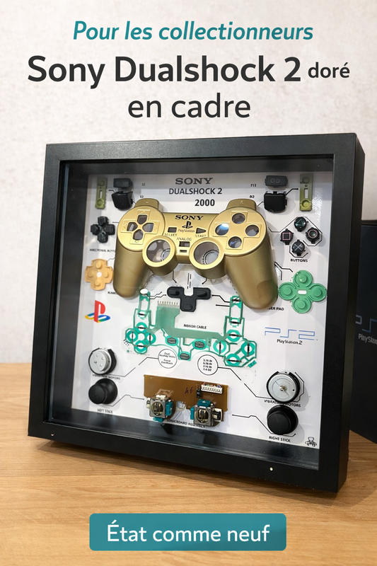 Gold PlayStation 2 Controller Frame