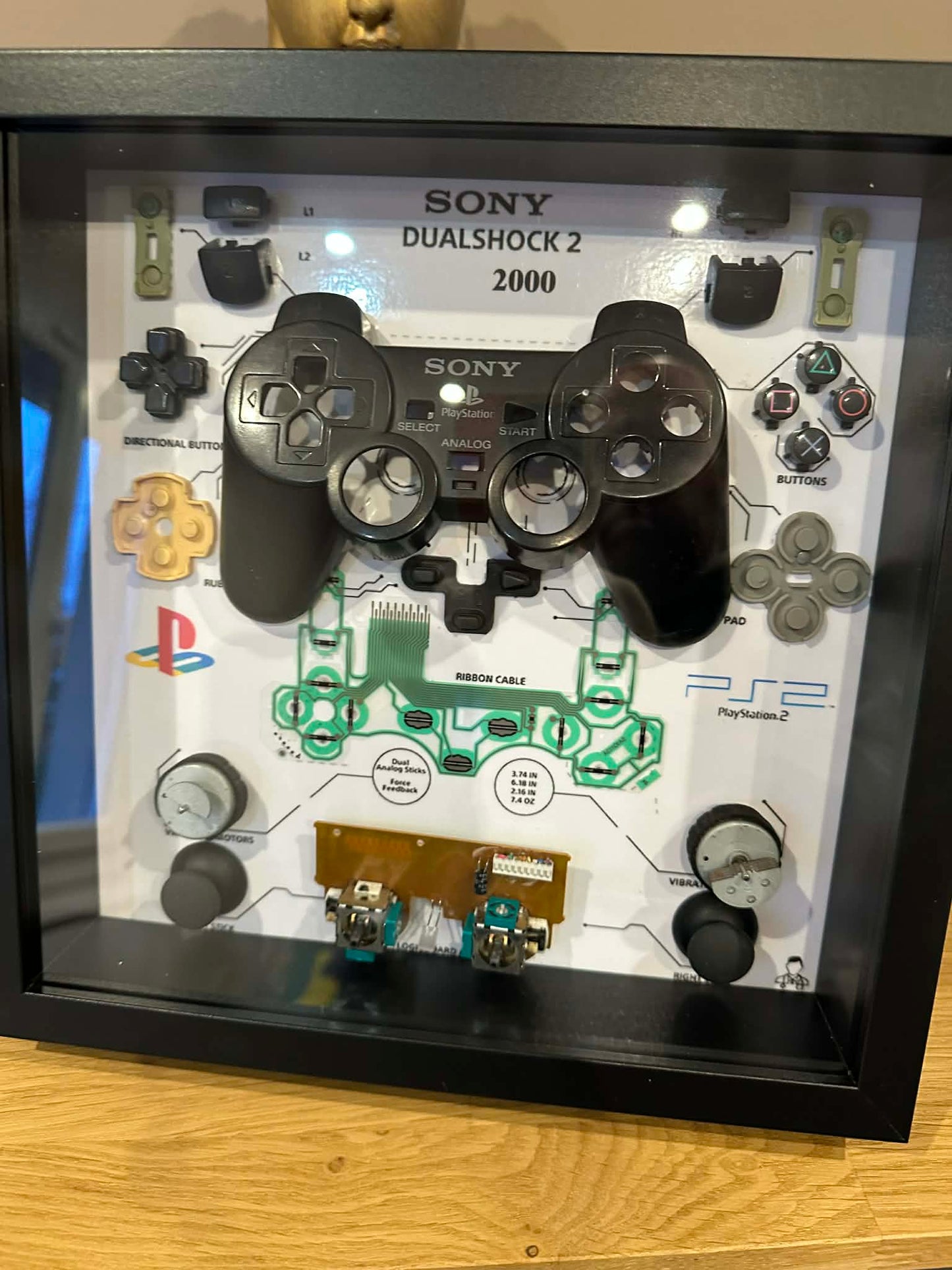 Cadre manette playstation 2 noir