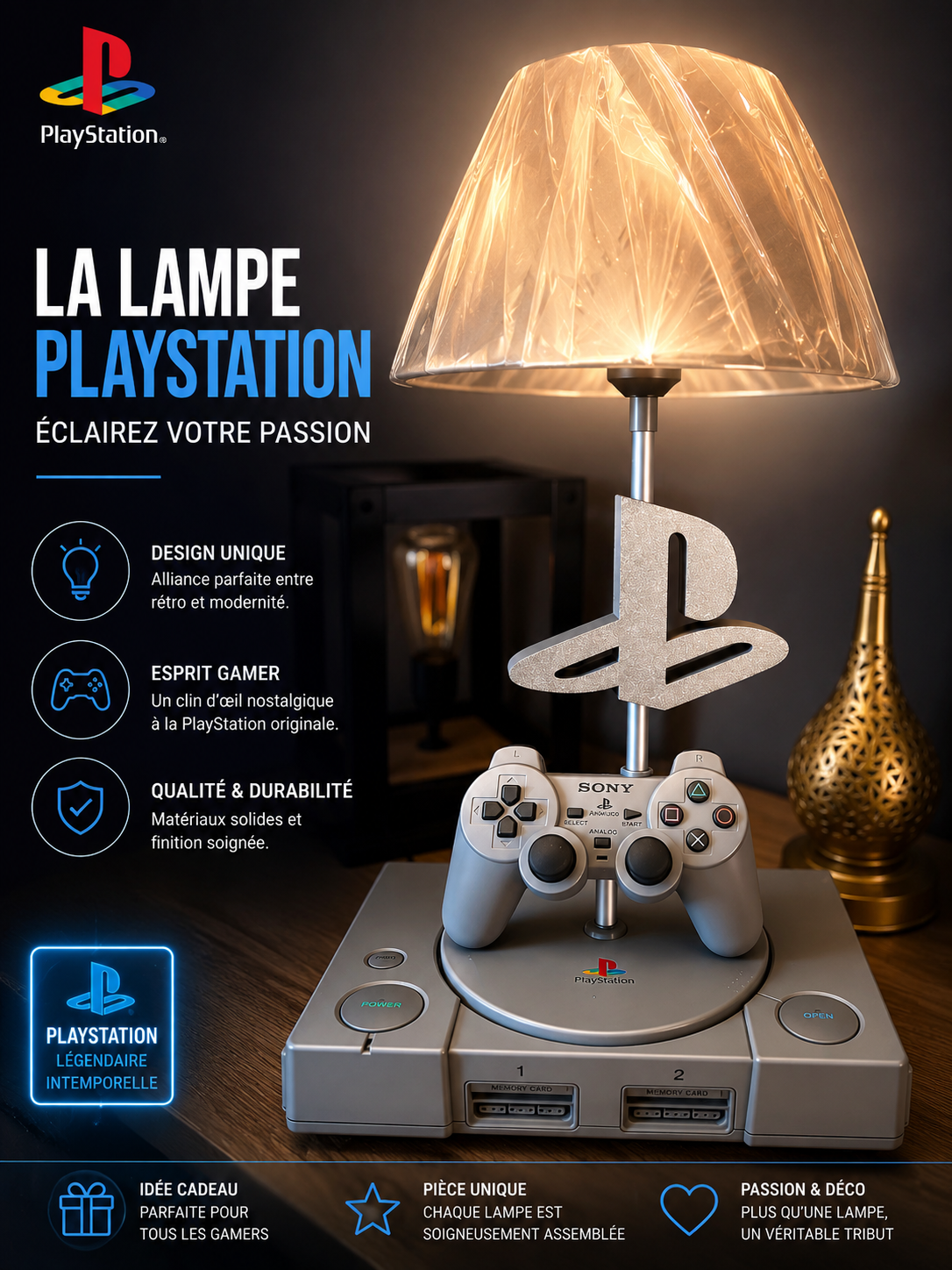 PlayStation 1 DualShock Controller Lamp