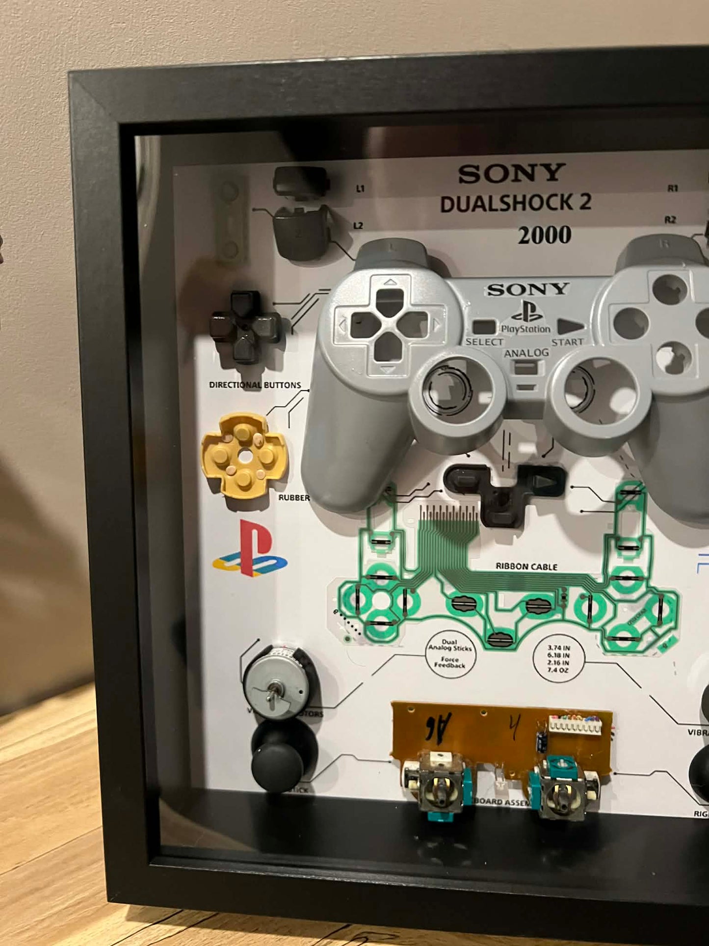 Cadre manette playstation  grise